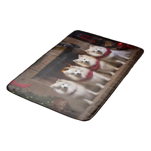 暖炉のクリスマスまでにアメリカのエスキモー バスマット (アングル)