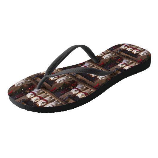 暖炉のクリスマスまでにアメリカのエスキモー ビーチサンダル (アングル)