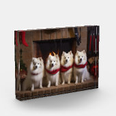 暖炉のクリスマスまでにアメリカのエスキモー フォトブロック (左)