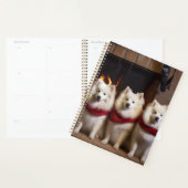 暖炉のクリスマスまでにアメリカのエスキモー プランナー手帳 (ディスプレー)