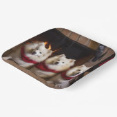 暖炉のクリスマスまでにアメリカのエスキモー ペーパープレート (傾斜あり)