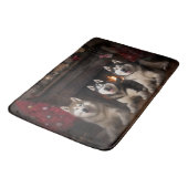 暖炉のクリスマスまでにアラスカン・マラムテ バスマット (アングル)