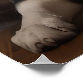 暖炉のクリスマスまでにアラスカン・マラムテ ポスター (角)