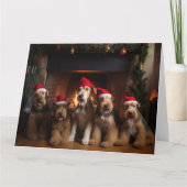 暖炉のクリスマスまでにエールを カード (正面)