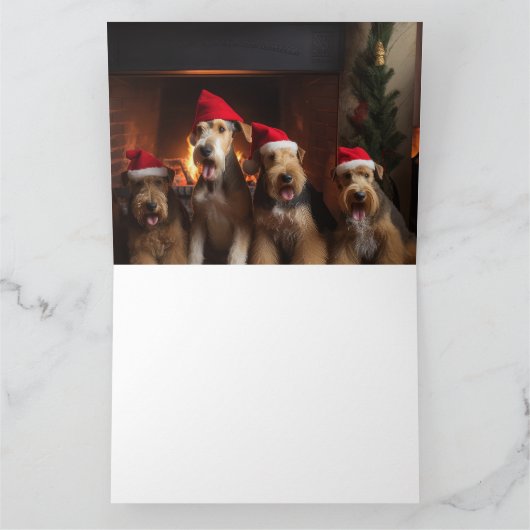 暖炉のクリスマスまでにエールを カード (内部)