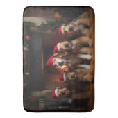 暖炉のクリスマスまでにエールを バスマット (正面縦)