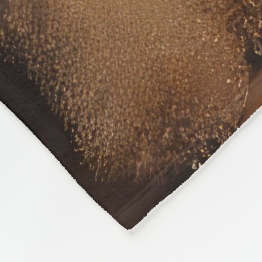 暖炉のクリスマスまでにエールを フリースブランケット (角)