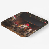 暖炉のクリスマスまでにエールを ペーパープレート (傾斜あり)