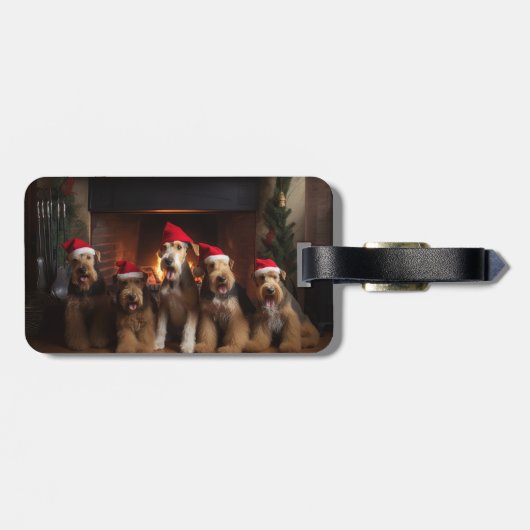 暖炉のクリスマスまでにエールを ラゲッジタグ (裏面横)