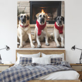 暖炉のクリスマスまでに行われたアナトリアの羊飼い キャンバスプリント (インサイチュ (寝室))