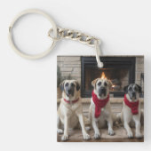 暖炉のクリスマスまでに行われたアナトリアの羊飼い キーホルダー (正面)