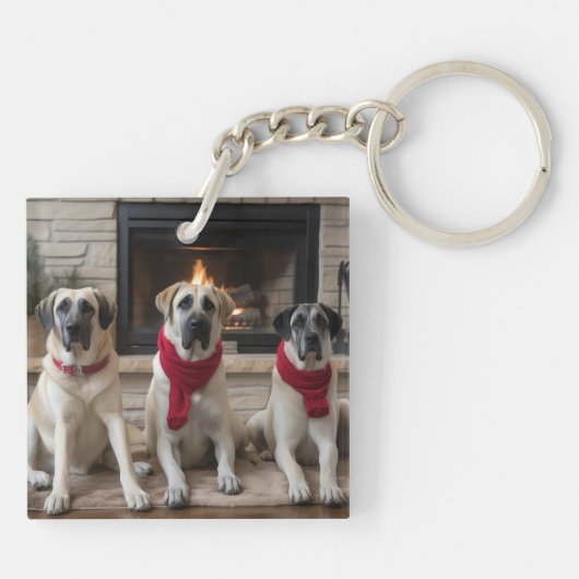 暖炉のクリスマスまでに行われたアナトリアの羊飼い キーホルダー (裏面)