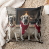 暖炉のクリスマスまでに行われたアナトリアの羊飼い クッション (ブランケット)