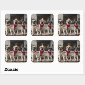 暖炉のクリスマスまでに行われたアナトリアの羊飼い スクエアシール (シート)