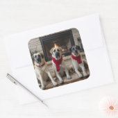 暖炉のクリスマスまでに行われたアナトリアの羊飼い スクエアシール (封筒)