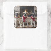 暖炉のクリスマスまでに行われたアナトリアの羊飼い スクエアシール (バッグ)