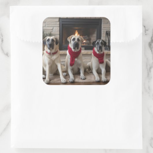 暖炉のクリスマスまでに行われたアナトリアの羊飼い スクエアシール (バッグ)