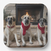 暖炉のクリスマスまでに行われたアナトリアの羊飼い ペーパープレート (正面)