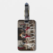 暖炉のクリスマスまでに行われたアナトリアの羊飼い ラゲッジタグ (裏面縦)