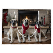 暖炉のクリスマスまでに行われたアナトリアの羊飼い ラージペーパーバッグ (裏面)