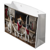 暖炉のクリスマスまでに行われたアナトリアの羊飼い ラージペーパーバッグ (裏面アングル)