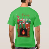 暖炉の上のエルフは成功Tシャツ Tシャツ (裏面)