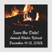 暖炉の中の丸太 (正面)