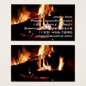 暖炉の中の丸太 (正面&裏面)