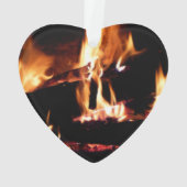 暖炉の中の丸太 オーナメント (裏面)