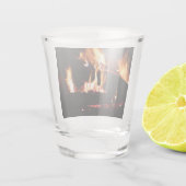 暖炉の中の丸太 ショットグラス (裏面)