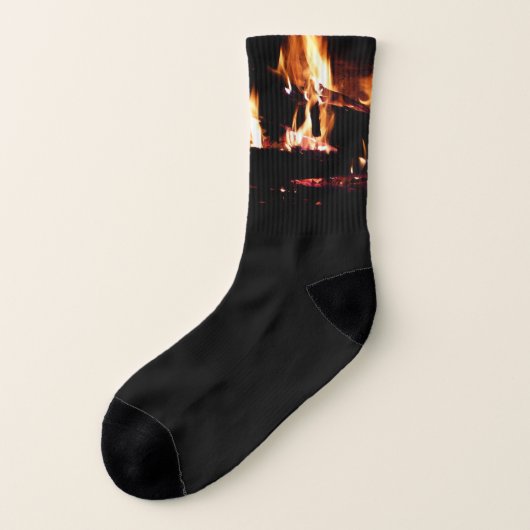 暖炉の中の丸太 ソックス (左外側)