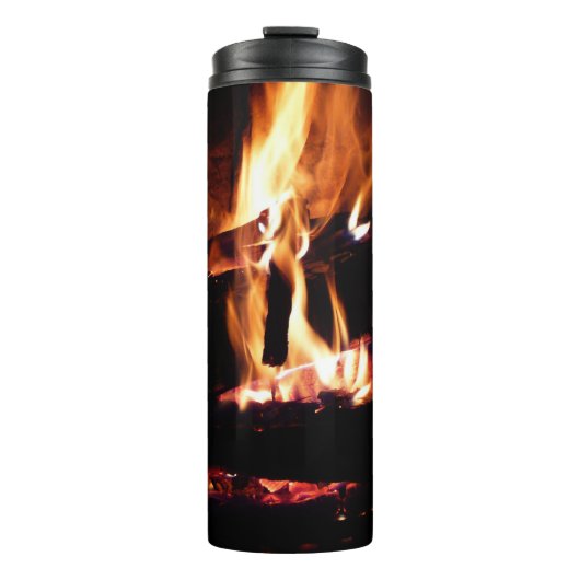 暖炉の中の丸太 タンブラー (正面)