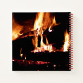 暖炉の中の丸太 ノートブック (裏面)