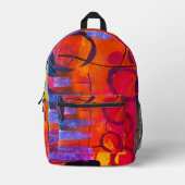 「暖炉の光」 プリントバックパック (正面)