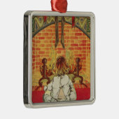 暖炉の前の子供 メタルオーナメント (右)