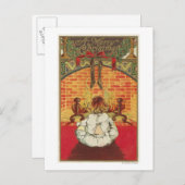 暖炉の前の子 ポストカード (正面/裏面)