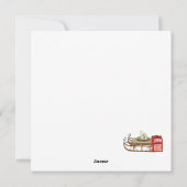 暖炉の暖かいクリスマスの願い事ボス/同僚 シーズンカード (裏面)