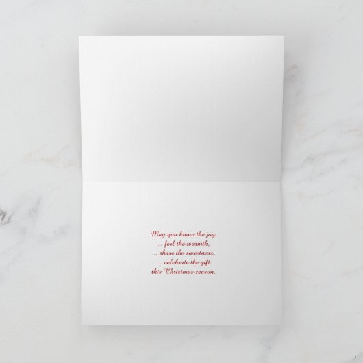 暖炉の松の実 カード (内部)