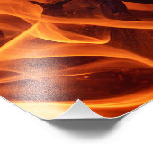 暖炉の火炎マクロ フォトプリント            (角)