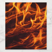 暖炉の火炎マクロ ワインラベル (シングルラベル)