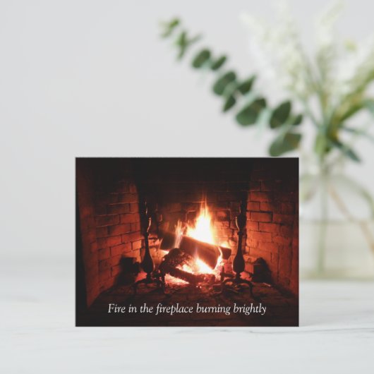 暖炉の火 ポストカード (スタンド正面)