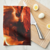 暖炉の炎I キッチンタオル (四つ折り)