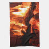 暖炉の炎I キッチンタオル (縦)