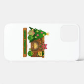 暖炉の焚き火のクリスマスツリーの近くでメリークリスマス Case-Mate iPhoneケース (裏面 (横))