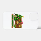 暖炉の焚き火のクリスマスツリーの近くでメリークリスマス Case-Mate iPhoneケース (裏面 (横))
