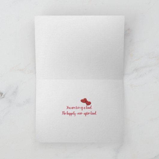 暖炉の記念日テディベア カード (内部)