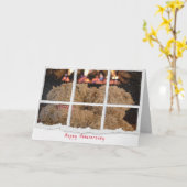 暖炉の記念日テディベア カード (黄色い花)