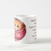 暖炉の詩のマグのそばの居心地の良い猫 コーヒーマグカップ (中央)