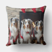 暖炉クリスマスによるオーストラリアの羊飼い クッション (裏面)