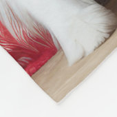 暖炉クリスマスによるオーストラリアの羊飼い フリースブランケット (角)